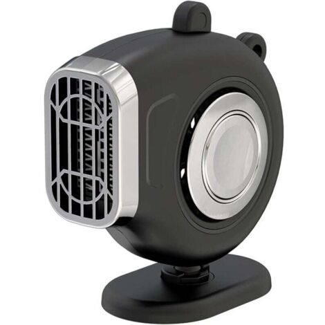 Mini Chauffage Électrique Portable 12V Pour Bureau Voiture Intérieur Ventilateur Chauffant Sans Fil Silencieux Noir