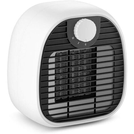 Mini Chauffage Soufflant, Radiateur Soufflant Électrique 400W Radiateur de Bureau Petit Radiateur Domestique Chauffage Électrique de Bureau Chauffe- Espace Personnel Mini Ventilateur(blanc)