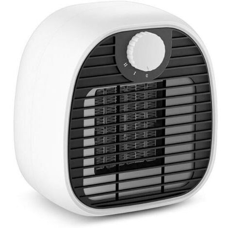 Mini Chauffage Soufflant, Radiateur Soufflant Électrique 400W Radiateur de Bureau Petit Radiateur Domestique Chauffage Électrique de Bureau Chauffe- Espace Personnel Mini Ventilateur(blanc)