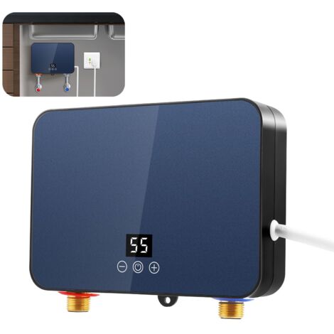 Mini chauffe-eau instantané 6000 W 220 V - Chauffe-eau sous évier - Mini chauffe-eau électronique à régulation électronique avec affichage de la température LED lisible [Classe énergétique B]