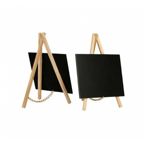 Mini chevalet de table avec trépied en bois dimensions 23 x 15 cm - Lot de 2