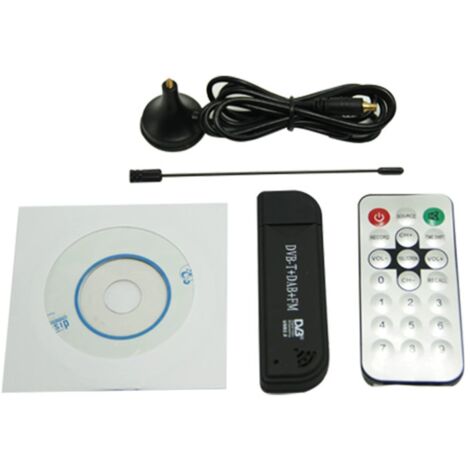 Mini chiavetta TV digitale portatile USB 2.0 con DVB-T + DAB + FM, chip RTL2832U + FC0012 e ricevitore sintonizzatore SDR.