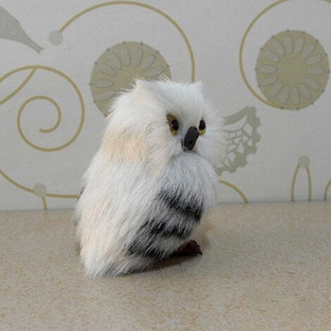 Mini Chouette Blanche Décorative, Idée Cadeau pour Noël et Nouvel An