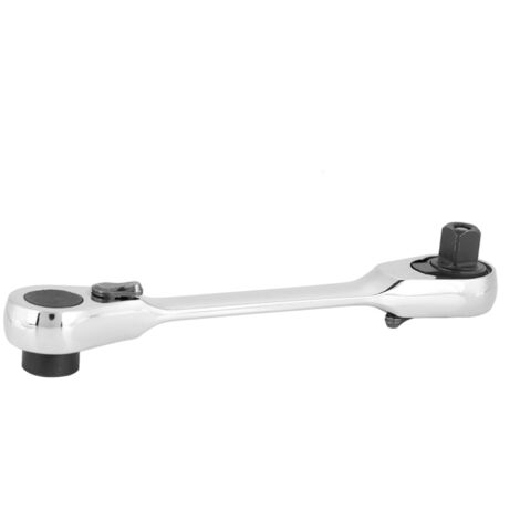 Mini clé à douille à cliquet 1/4", tournevis, couple hexagonal (107 mm)