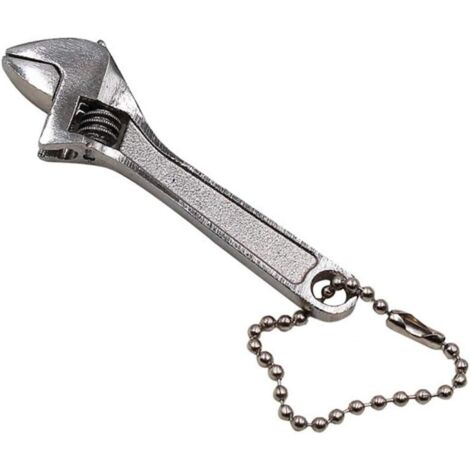 Mini clé à molette réglable en acier de 6,8 cm pour l'industrie et la réparation automobile (argent)