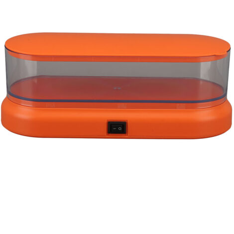 Mini Cleaning Machine Low Noise Portable Ultrasound Cleaner for Jewelry Glasses Makeup Brush Orange