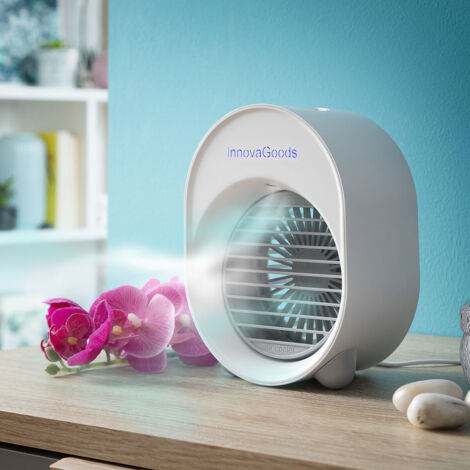 ZANVIC Mini-climatiseur Humidificateur à Ultrasons avec LED Koolizer InnovaGoods