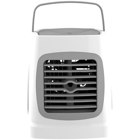 Mini climatiseur personnel rechargeable USB avec 3 vitesses avec lumières LED pour bureau à domicile (noir)