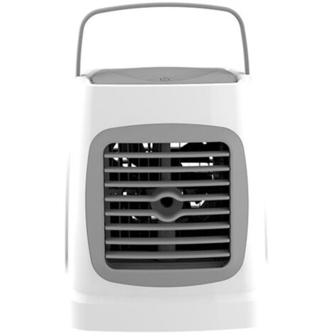 Mini climatiseur personnel rechargeable USB avec 3 vitesses avec lumières LED pour bureau à domicile (noir)