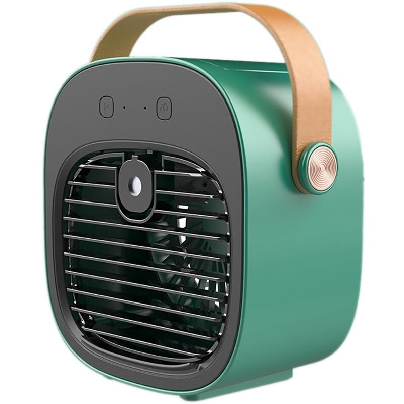 Mini Climatiseur Portable Ventilateur de Bureau Refroidisseur Humidificateur Purificateur pour Chambre Bureau Chambre Salon Vert