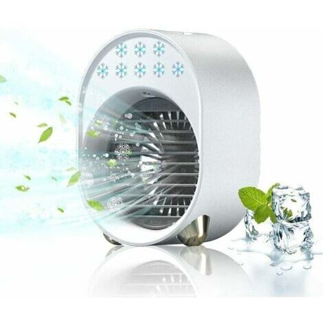 Mini climatizzatore, mini ventola freddo, climatizzatore portatile (bianco)
