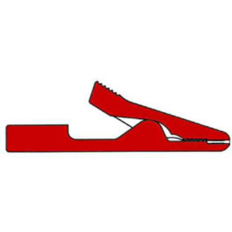 Mini clip a coccodrillo isolato 2 mm / rosso (ma1)