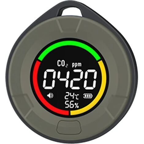 Mini-CO2-Detektor PTH ten C, tragbares Luftqualitätsmessgerät für Innenräume und Reisen, kompaktes Design