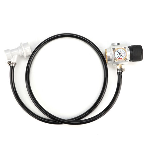 Mini-CO2-Gasregler 0-90 PSI mit Manometer und Kugelverschluss-Zubehörset für 5/16"-Gasleitungen