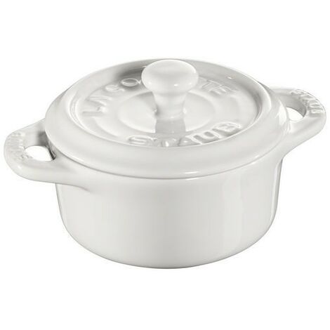 Mini Cocotte 10 cm Blanc en Céramique