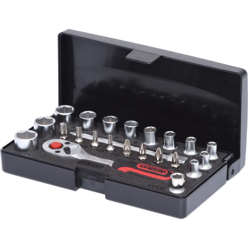 1/4' Coffret de douilles, 23 pcs