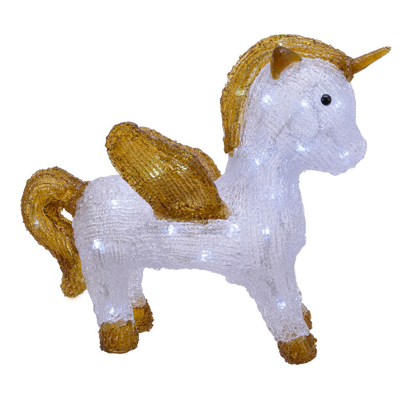 

LUMINEO *ult. unidades* figura unicornio led acrilico exterior 17x33x38cm