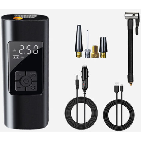 Mini compresseur sans fil 150 PSI Pompe à air électrique avec fonction de dégonflage – Pompe portable pour voiture, moto, vélo