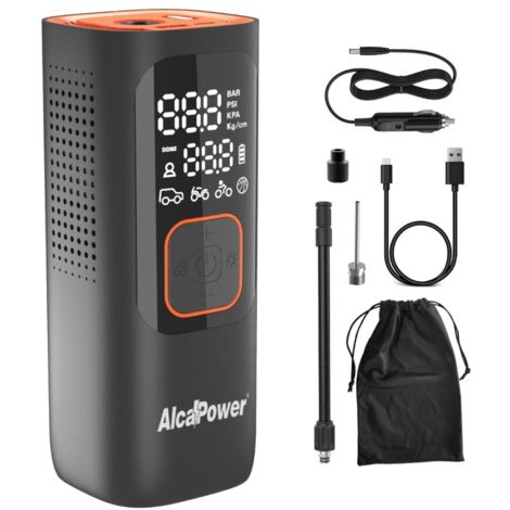 Mini Compressore portatile Auto e Bici 160 PSI 3 in 1 - Compressore, PowerBank e Torcia