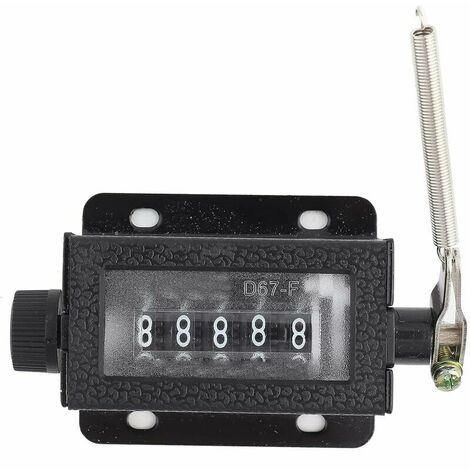 Mini Compteur Mécanique Manuel Carivent, D67-F 5 chiffres chiffres chiffres réinitialisation mécanique Réinitialisable Tally Compteur manuel，1 pcs
