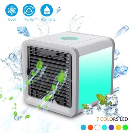 Condizionatori Ecologici Ad Acqua.Mini Condizionatore Portatile Ventilatore Purificatore Umidificatore A Acqua Led Re Cool Down