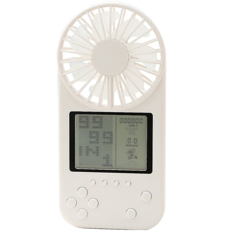 Tlily - Mini Console de Jeu pour le Ventilateur Console de Jeu Portable pour Enfants Console de Jeu Portable le Ventilateur de Cou usb