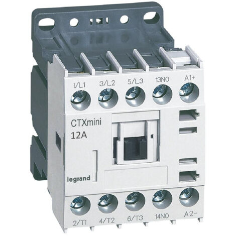 Mini-contacteur de puissance CTX³ 3P 12A + contact auxiliaire 1NO 24V DC