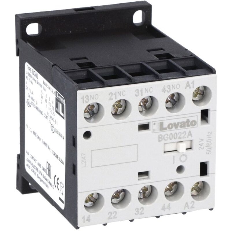 Lovato - mini contacteur bobine ac-24V 2NO et 2NC 11BG0022A024