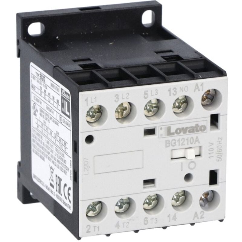 Mini-contacteur tripolaire 12A bobine ac-230V 1NA 11BG1210A230 - Lovato