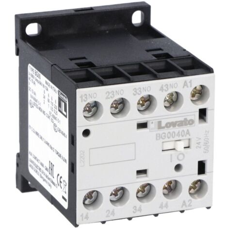 Mini contactor Lovato ac-24V bobina 4NA 11BG0040A024