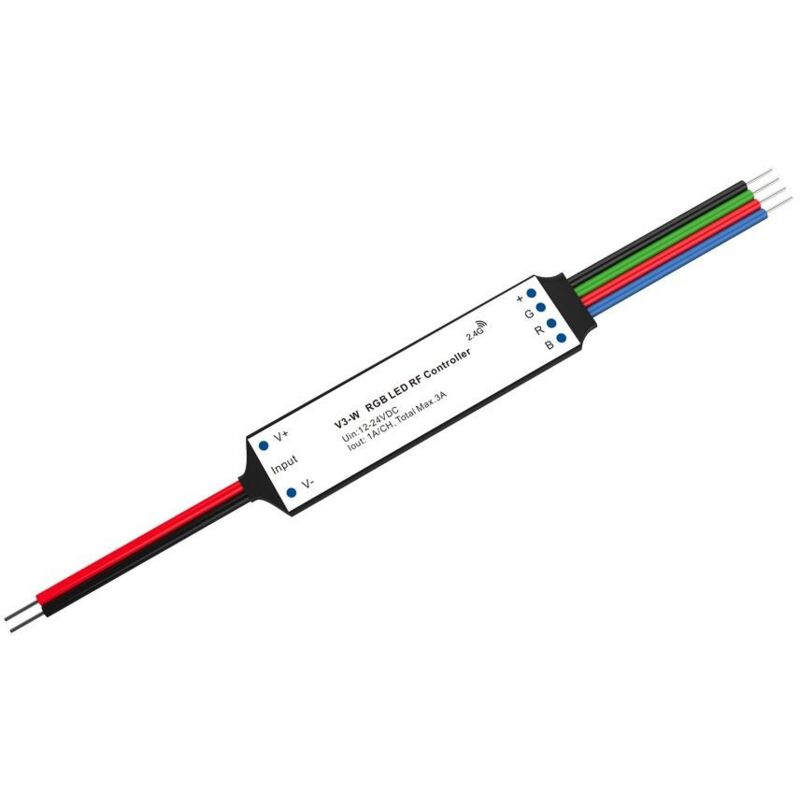 Mini Controller Striscia led rgb 12/24V dc compatibile con Telecomando rf rgb