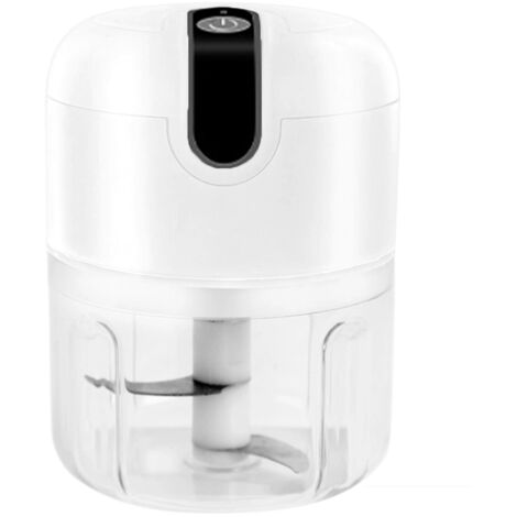 Mini coupe-ail électrique, hachoir électrique portable rechargeable USB 250 ml, mini robot culinaire sans fil
