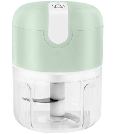 Mini coupe-ail électrique, hachoir électrique portable rechargeable USB 250 ml, mini robot culinaire sans fil