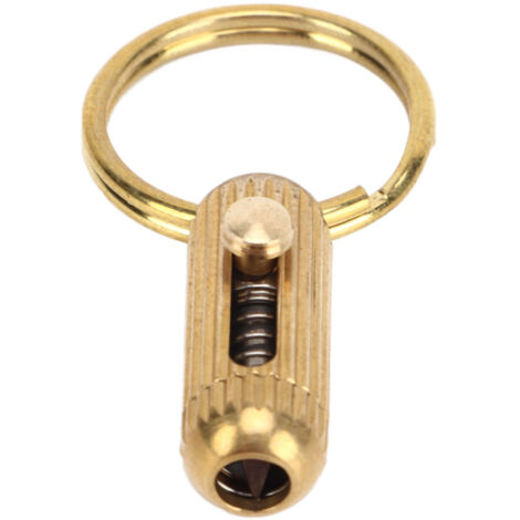 Mini Couteau Multifonction Rétractable en Laiton avec Lame Acier Inoxydable, Ouvre-Boîte et Porte-Clés pour Camping et Survie