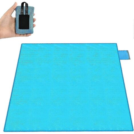 Mini couverture de pique-nique, couverture de plage ultralégère et portable, serviette de plage compacte idéale pour la plage, les voyages, les barbecues, les pique-niques, le camping et la randonnée,