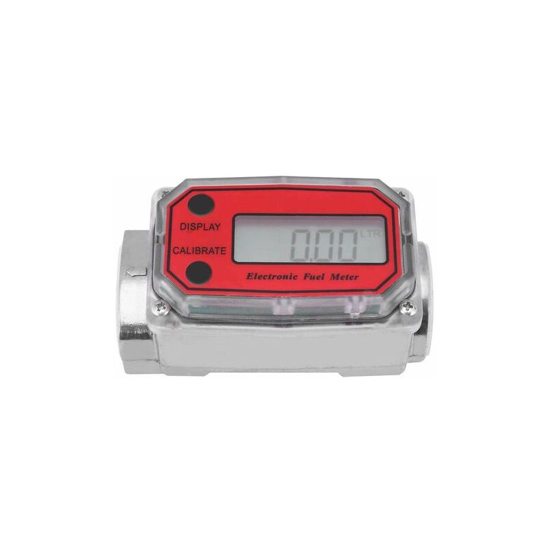 Débitmètre Numérique De Précision, 1' npt Débitmètre De Carburant Diesel Et émetteur à Distance Compatible, Débitmètre Compact(rouge LLW-25)