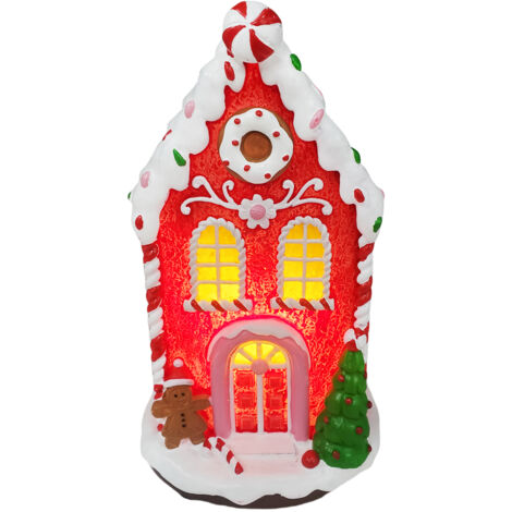 Mini decoración navideña creativa con forma de casa, 142 g (decoración para el hogar, regalo festivo)