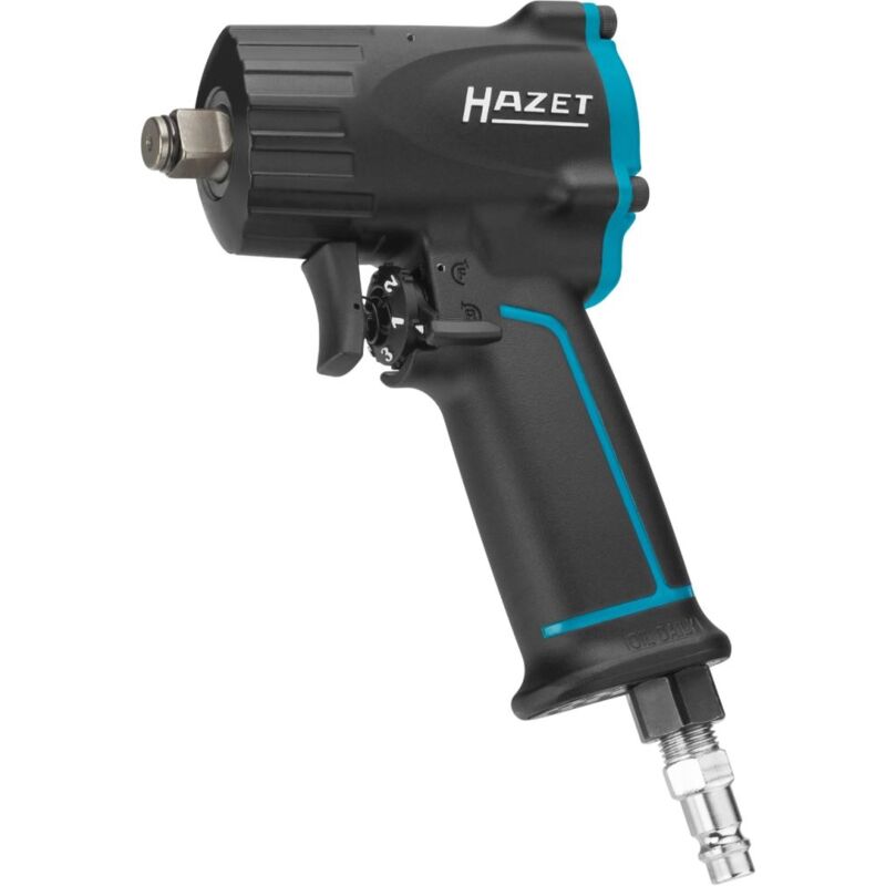 

HAZET Llave de impacto neumática 9012M extra corta | 1100 Nm | 1/2 pulgada | Martillo percutor gigante