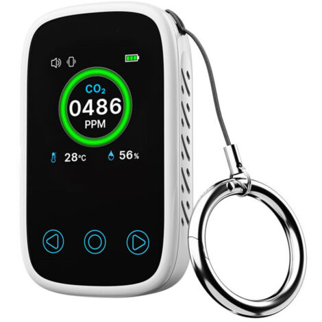 Mini détecteur de CO2 amélioré 4 en 1, moniteur de qualité de l'air, mesure CO2, température, humidité, pression barométrique