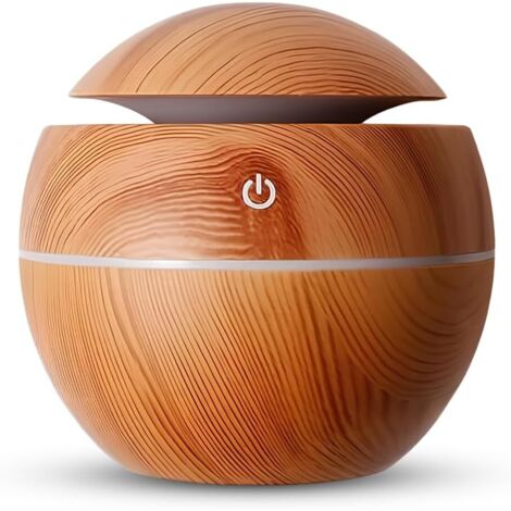 Mini diffuseur huiles essentielles 130 ml, humidificateur ultrasonique silencieux LED