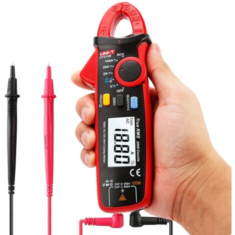 Mini Digital Abrazadera Metro Mano Cierto RMS AC/DC Resistencia Capacidad Ensayador