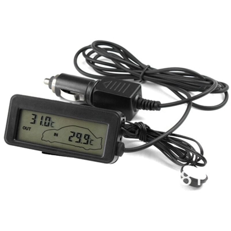 Image of Mini Digital Auto LCD Display Indoor Outdoor Thermometer 12V Fahrzeuge