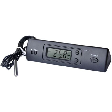 LINGHHANG Mini Digital Electronic Thermometer Car Thermometer Indoor and Outdoor Multifunctional Temperature Time Display with Probe