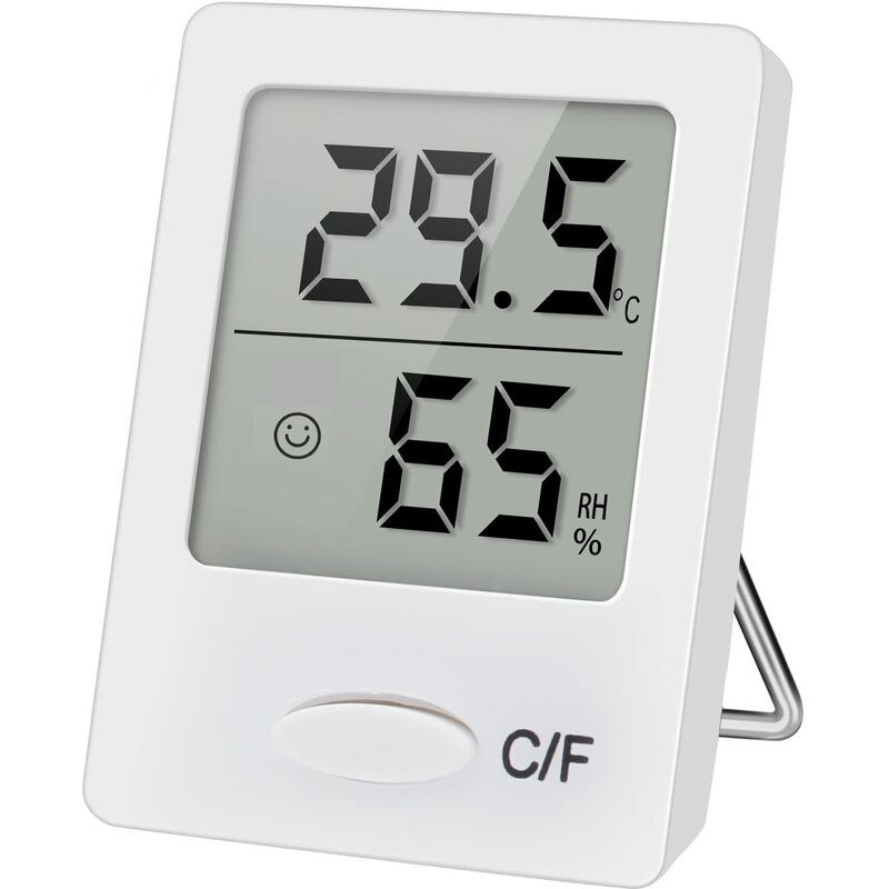 Mini Digital Hygrometer, High Precision Digital Room Thermometer ℃/℉ Switchable Temperature Monitor and Humidity Meter for Home Office Comfort