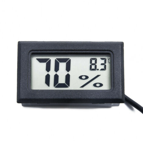Mini-Digital-Hygrometer mit Sonde für den Innen- und Außenbereich, integriertem elektronischem Thermometer und Hygrometer sowie 1,5 Meter langem Sondenkabel