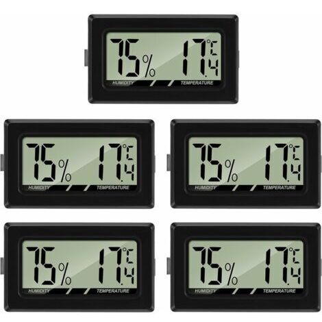 Mini Digital LCD Thermometer Hygrometer Temperatur Feuchtigkeit Tester Thermometer Tragbarer Thermo Hygrometer Indikator für Büro Küche Humidore Inkubatoren Reptilien (5PCS)--TRIMEC