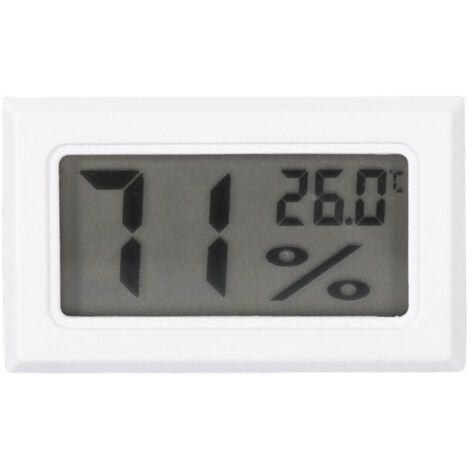 Mini-Digital-LCD-Thermometer mit Temperaturfühler (Weiß)