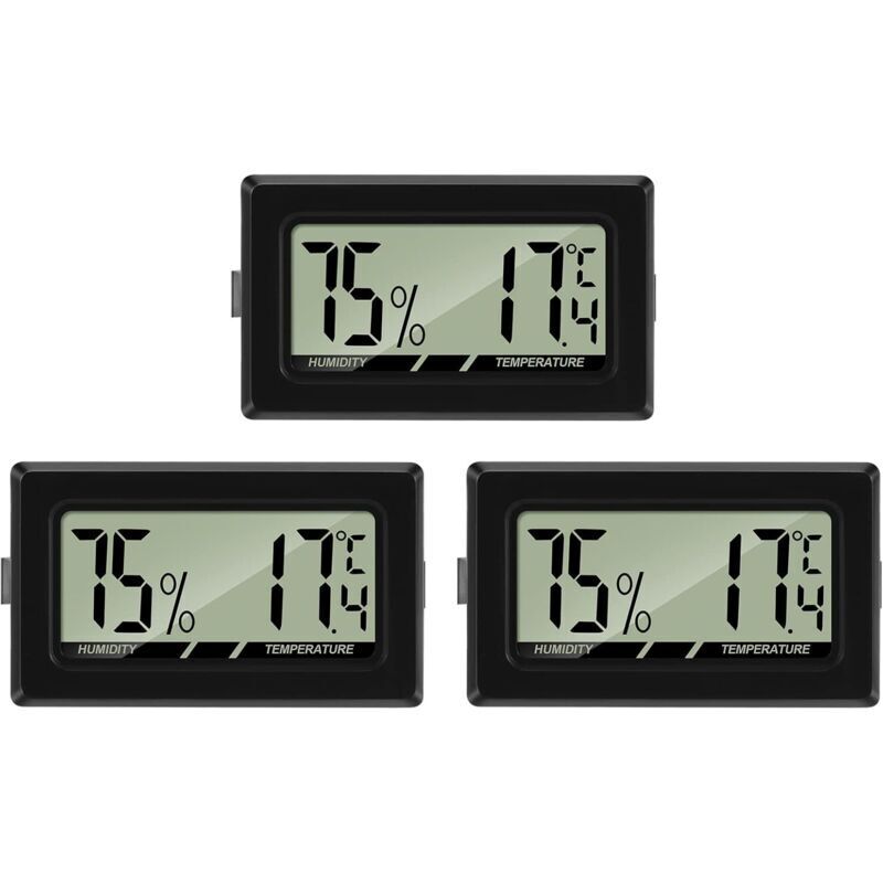 Mini Digital LCD Thermomètre Hygromètre Température Humidité Testeur Portable Thermo Indicateur pour Bureau Cuisine Humidors Incubateurs Reptiles 3
