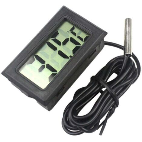 Mini Digital LCD Thermomètre Température avec Sonde de Température Capteur Testeur pour Réfrigérateur Congélateurs Aquarium