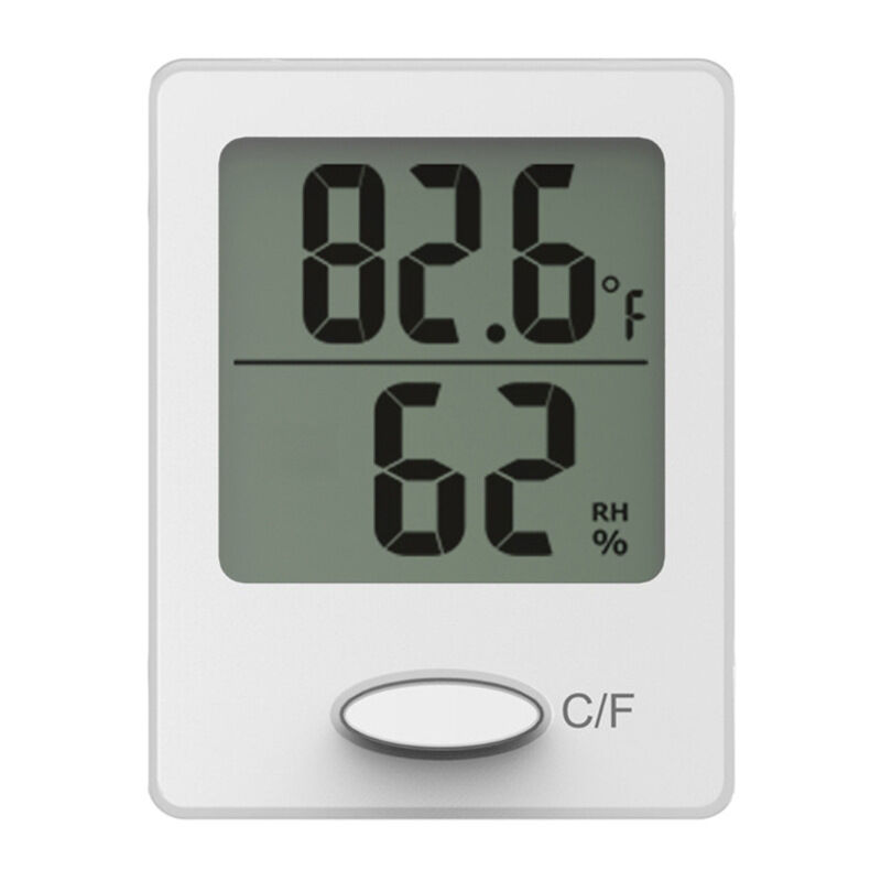 Mimiy - Mini Digital Thermometer and Hygrometer, Suitable for Home, Office, Baby Nursery, White